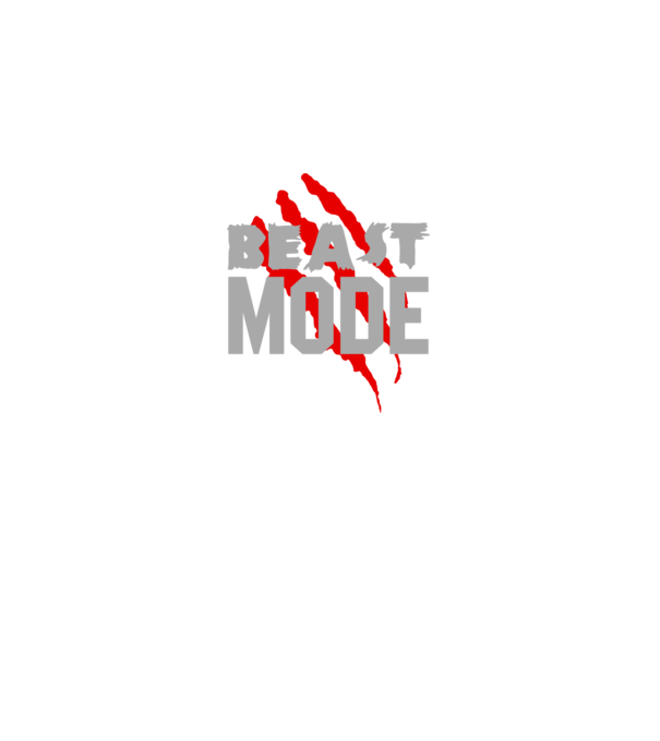Beast mode model albastru închis pe tricou