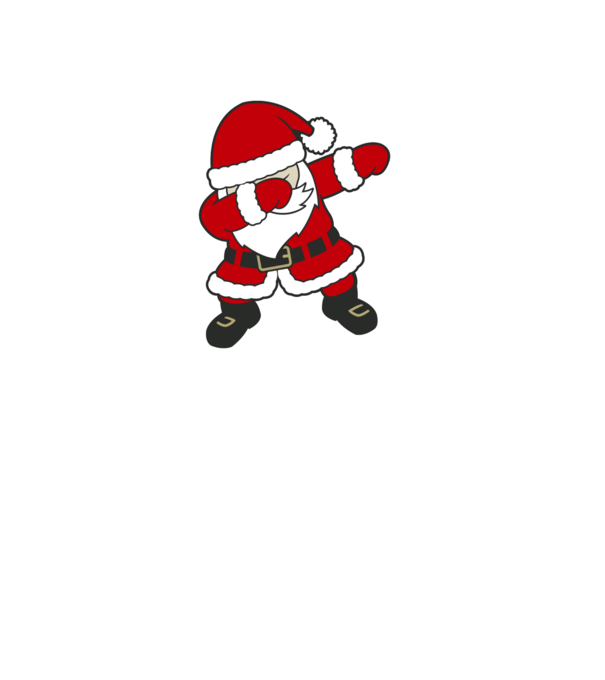 Dabbing Santa model verde pe tricou