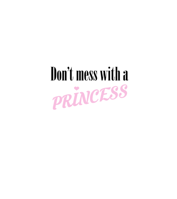 Princess model alb pe tricou