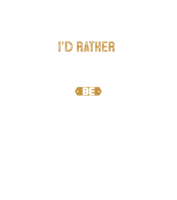 I'd rather be cycling model negru pe tricou