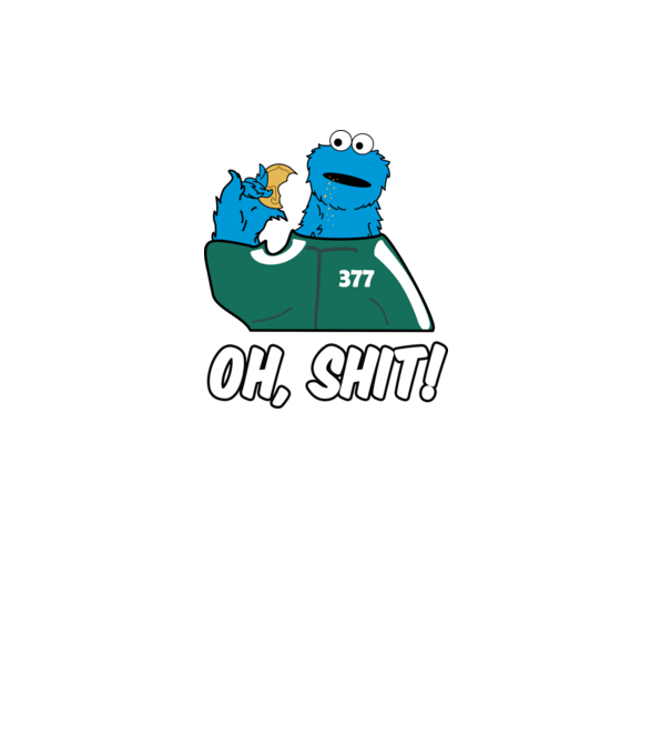 cookie monster squid game parody model negru pe tricou
