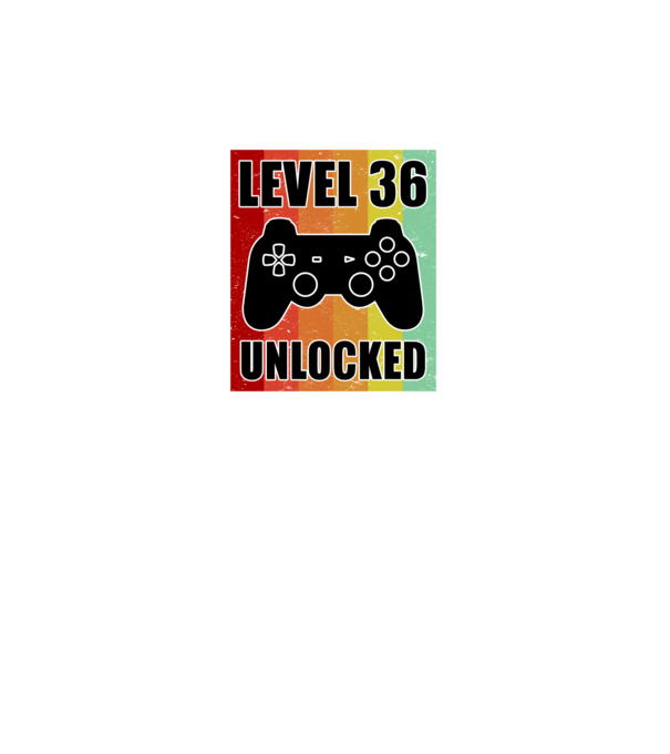level 36 unlocked retro gamer model negru pe tricou