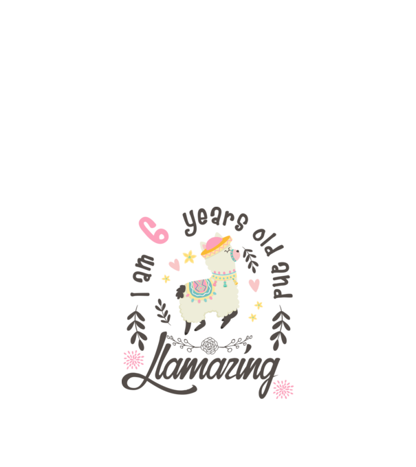 Birthday Llamazing 6 years old model alb pe tricou
