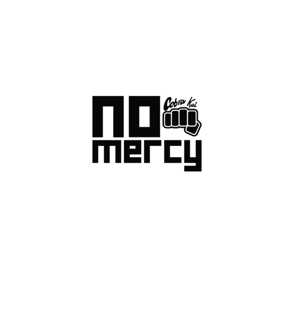 No mercy cobra kai model alb pe tricou