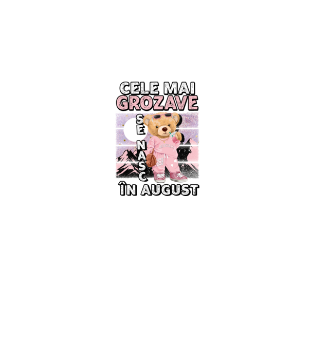 RETRO teddy fetişcană AUGUST model negru pe tricou