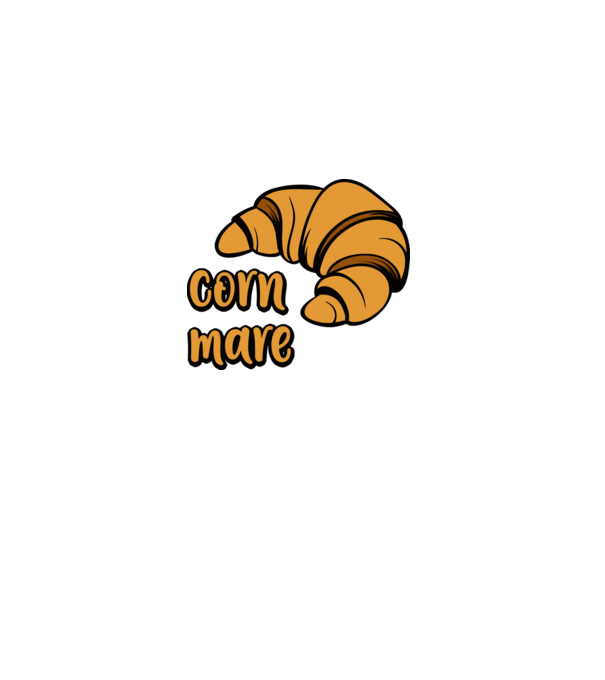 corn mare model alb pe tricou