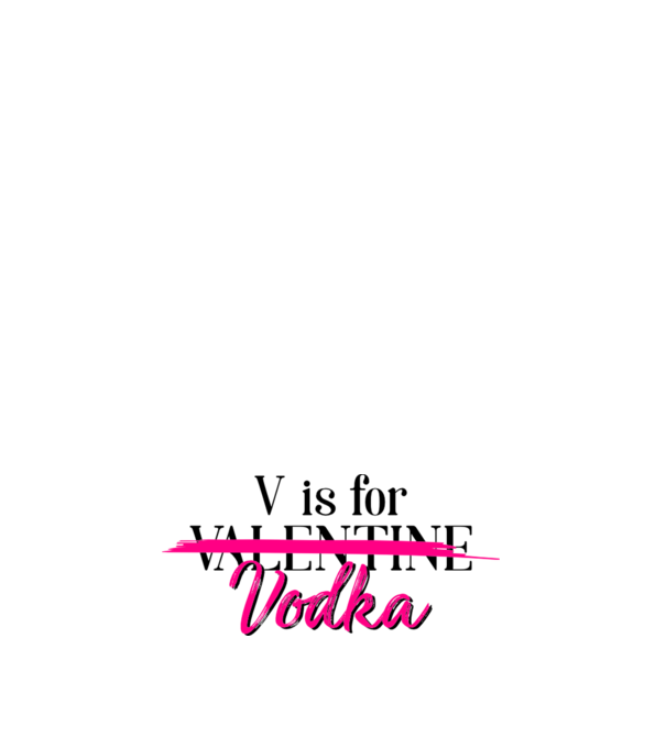V for Vodka model negru pe tricou