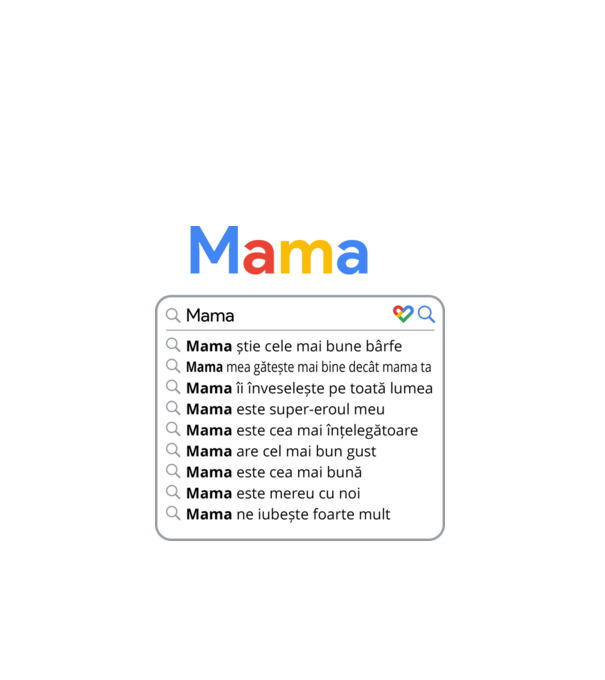 căutare Google Mama model negru pe tricou