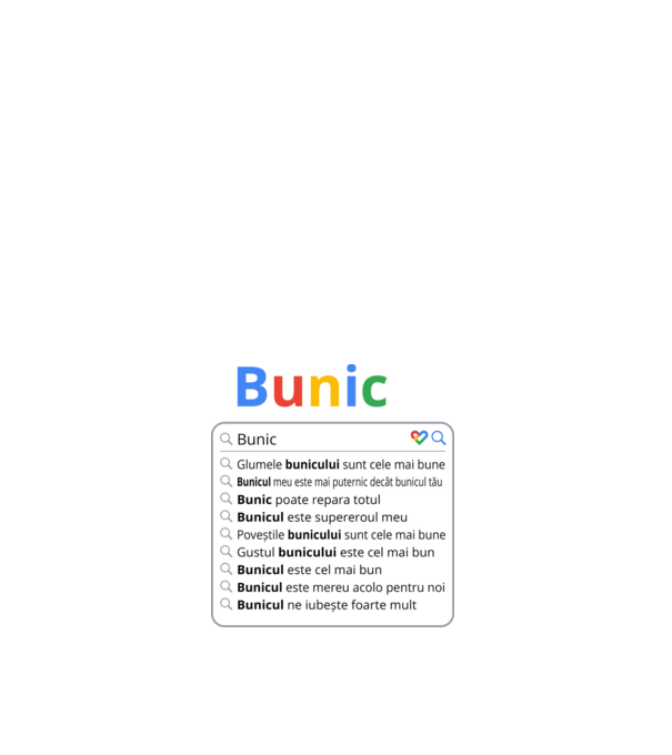 căutare Google Bunic model alb pe tricou