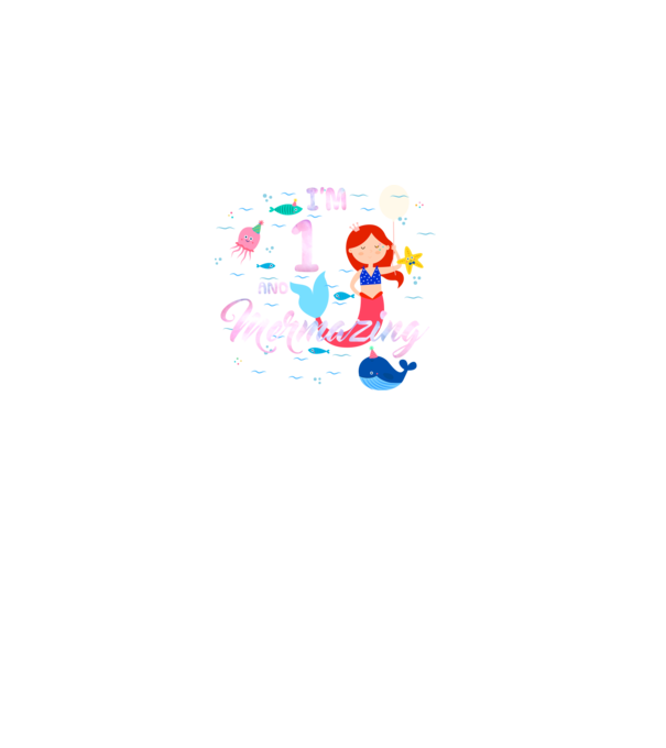 Mermazing Birthday 1 model negru pe tricou