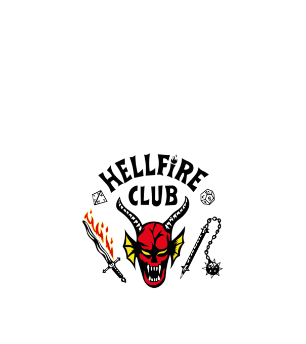 HELLFIRE CLUB model alb pe tricou