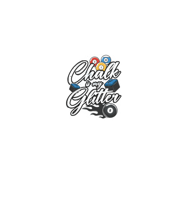Chalk is my glitter model albastru jeanși pe tricou