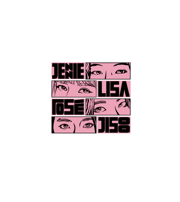 BlackPink manga model negru pe tricou