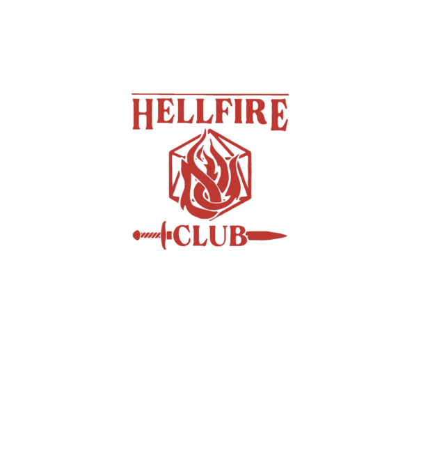 hellfire club 85 model negru pe tricou