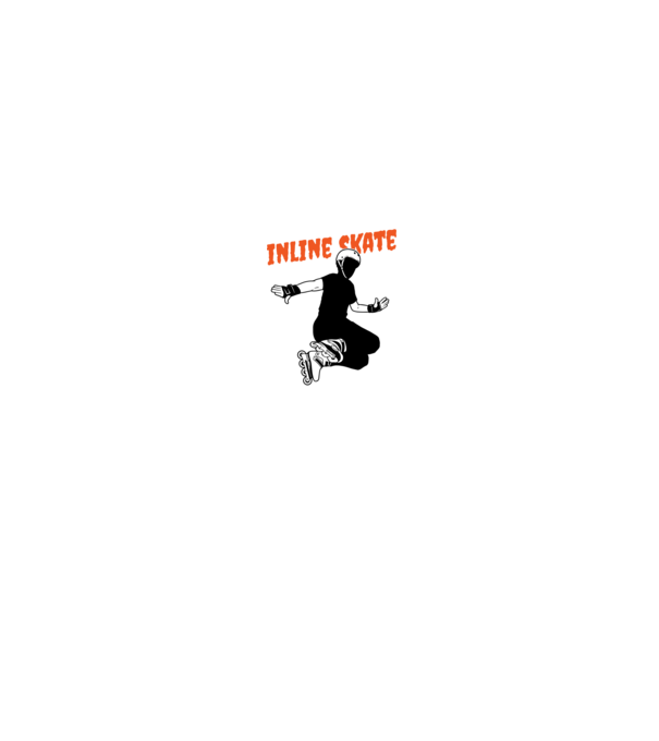 TR inlineskate model negru pe tricou