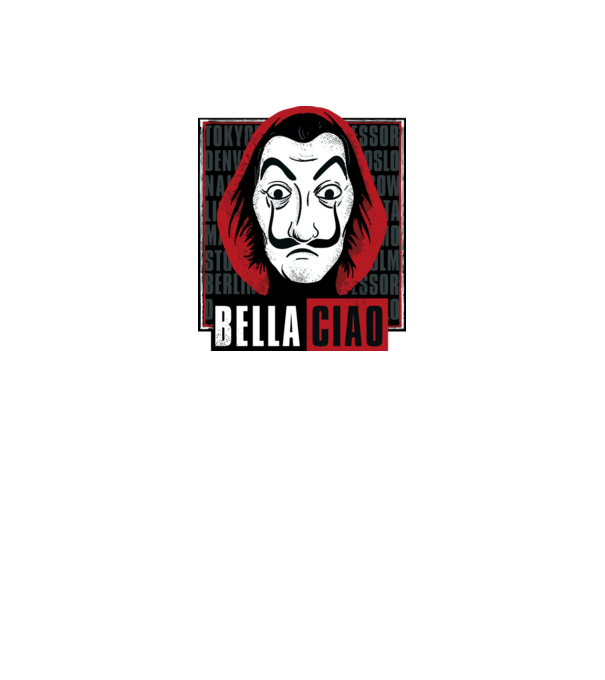 bella ciao dali model negru pe tricou