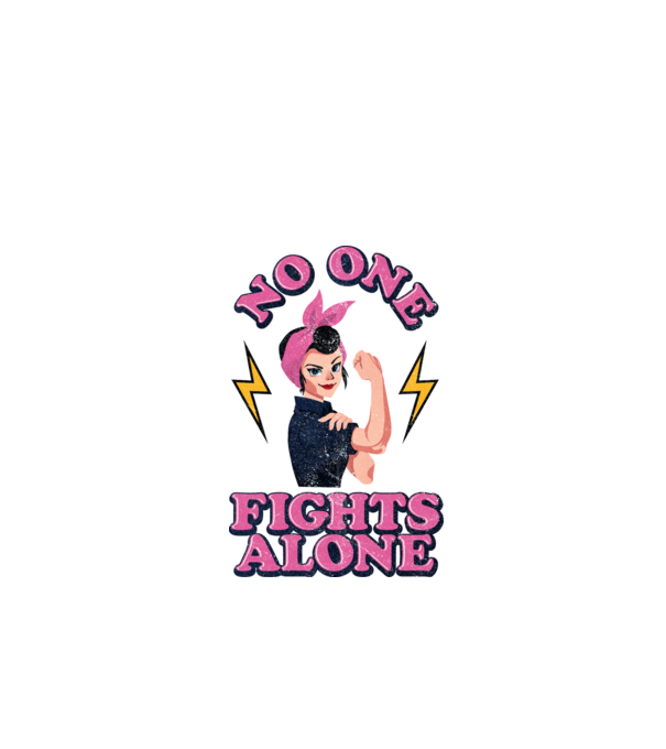 No one fights alone pinup texture model alb pe tricou