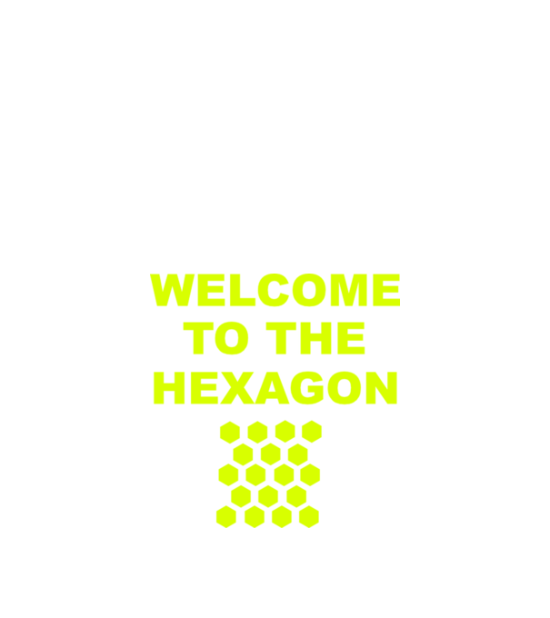 Welcome to the hexagon model roșu pe tricou