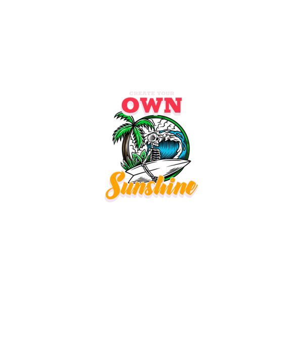 Create your own sunshine surfer skeleton model negru pe tricou