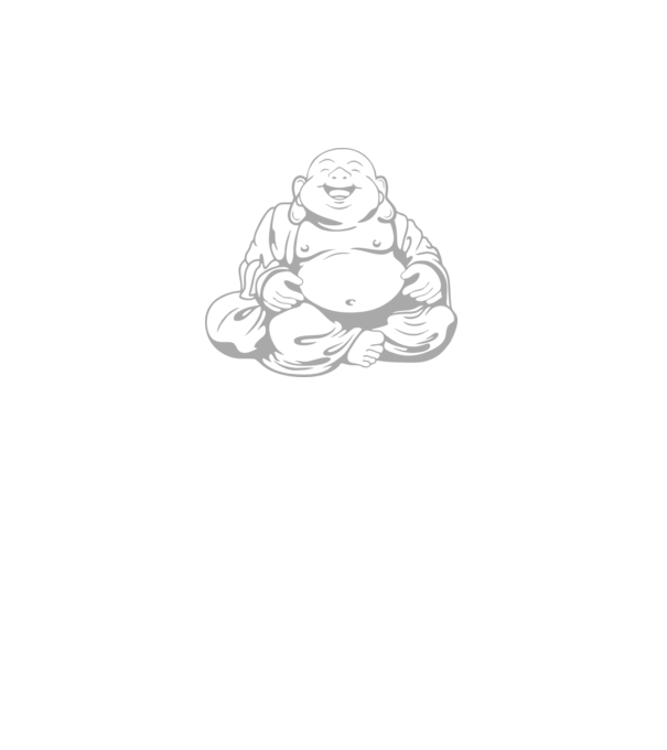fat buddha model negru pe tricou