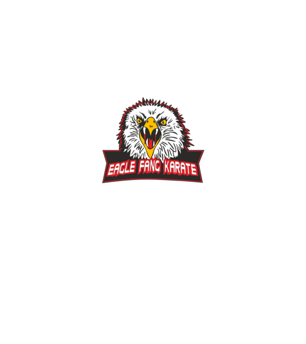 eagle fang karate cobra kai model negru pe tricou