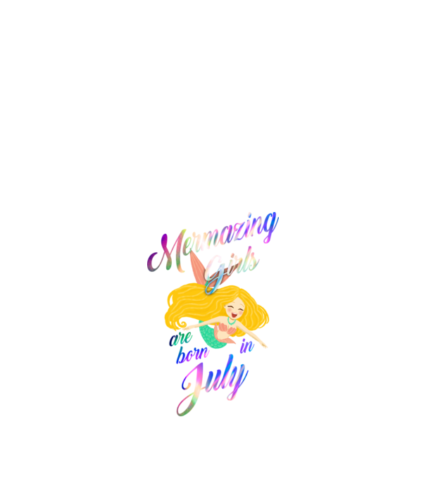Mermazing girls are born july model negru pe tricou