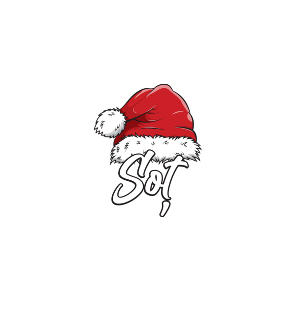 soț Santa Hat model negru pe tricou