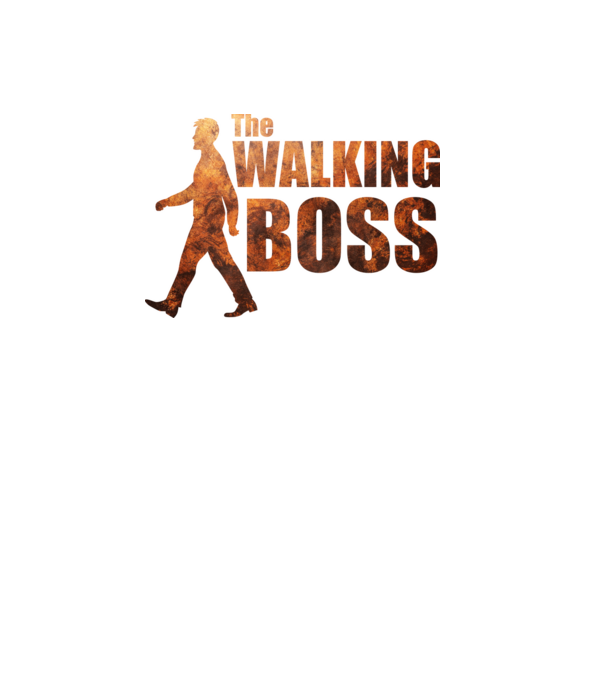 Walking boss model negru pe tricou