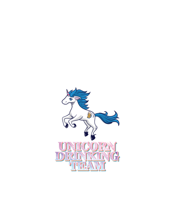 Unicorn drinking team model nisipiu pe tricou