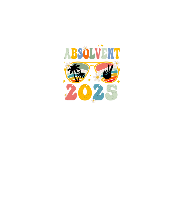 Absolvent 2025 model gri pe tricou