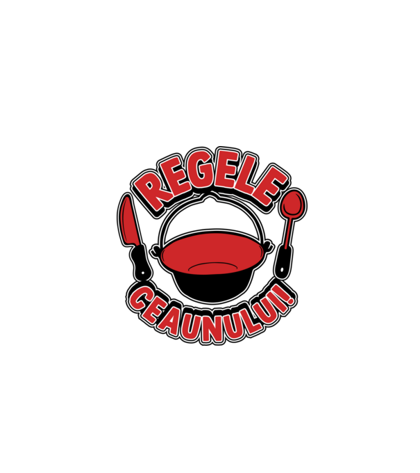 Regele - ceaunului! model alb pe tricou