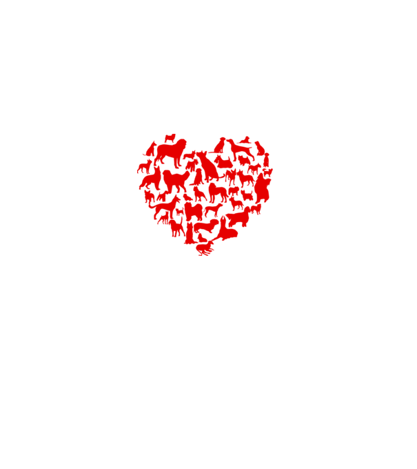 Doggy heart model alb pe tricou