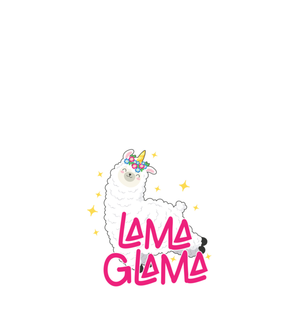 Lama glama model negru pe tricou