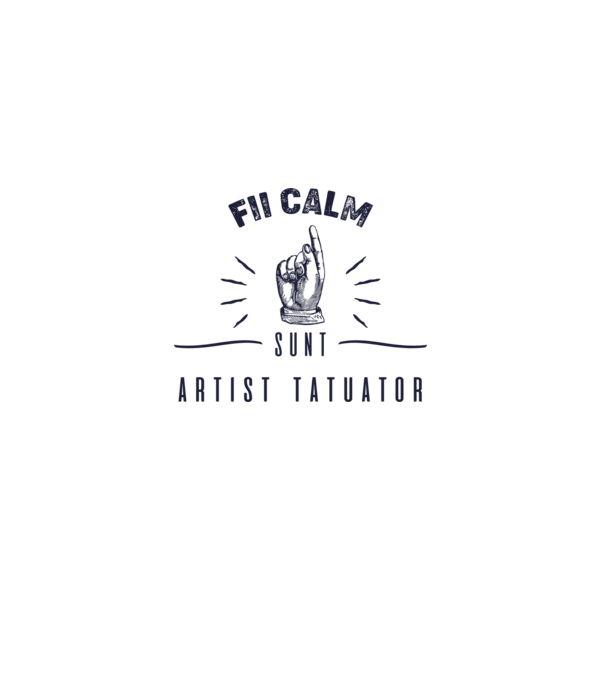 Fii calm, sunt artist tatuator model gri pe tricou