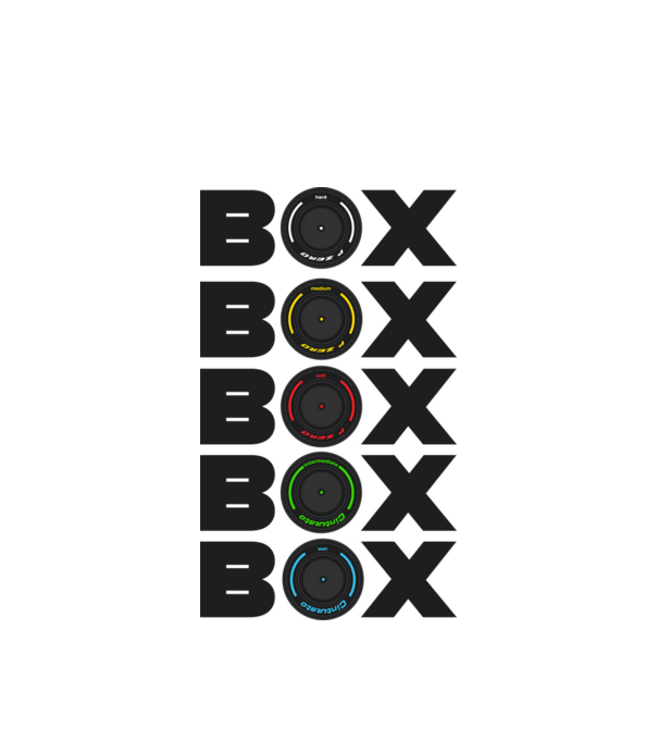 Forma1 box model alb pe tricou