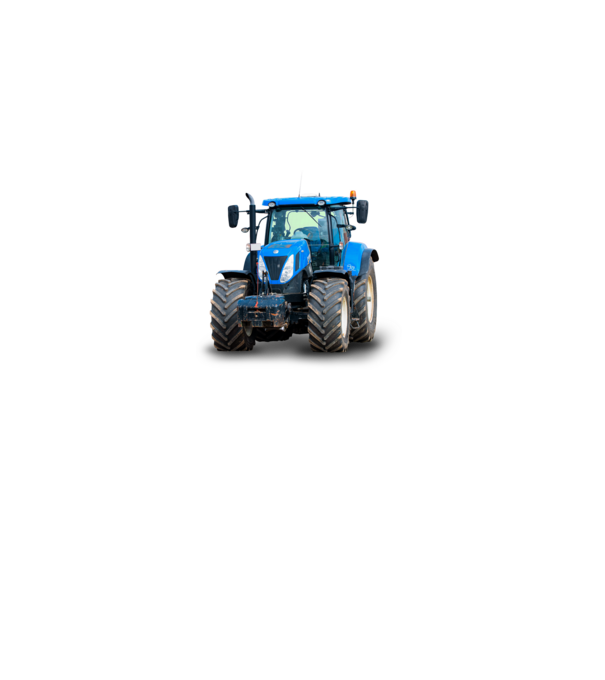 TRACTOR model alb pe tricou