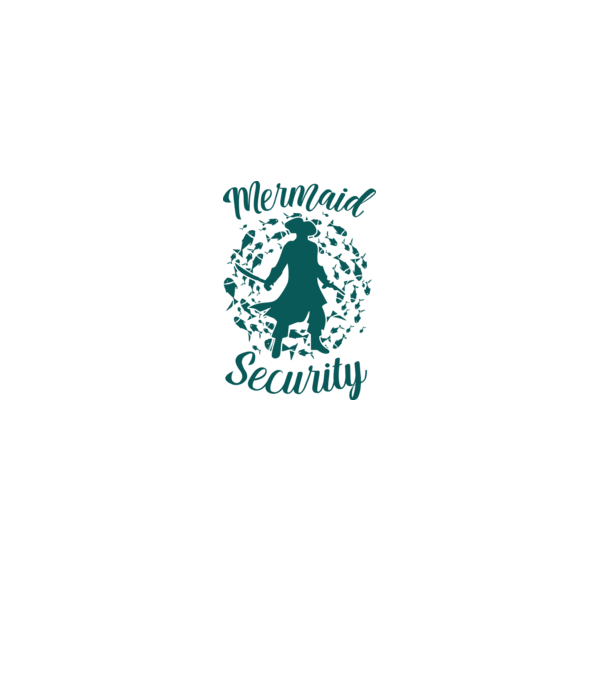 Mermaid Security boys model negru pe tricou