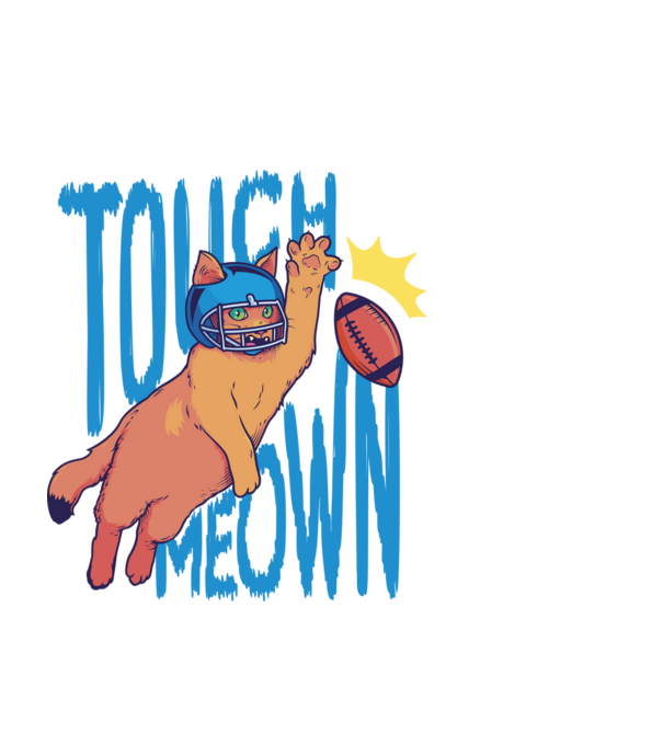 Touch Meow model negru pe tricou