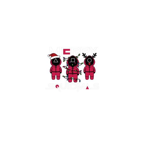 Merry squidmas model negru pe tricou