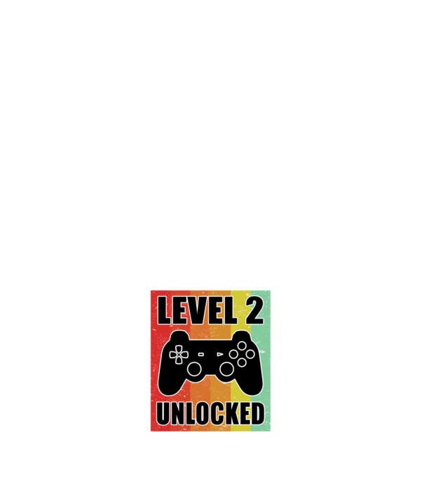 level 2 unlocked retro gamer model alb pe tricou