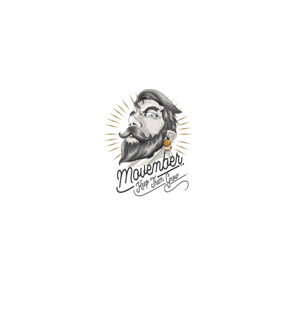 Movember Keep them grow No Shave November model alb pe tricou
