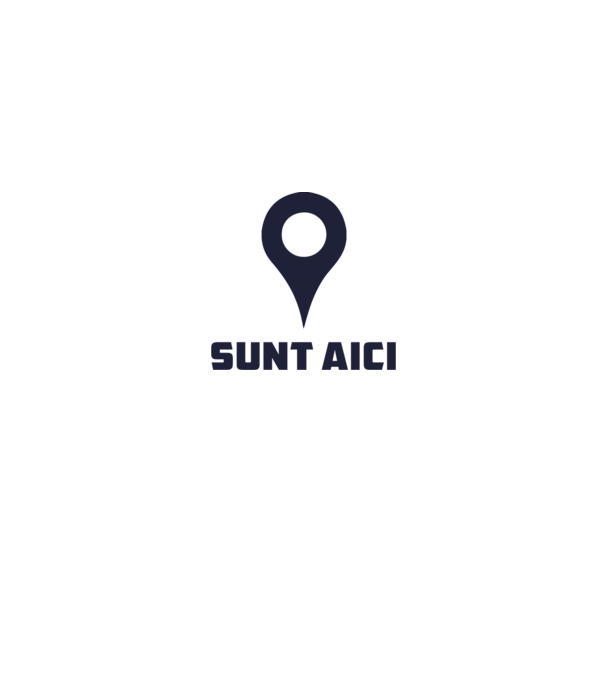 Sunt Aici model alb pe tricou
