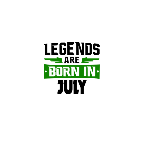 Legends are born in July model alb pe tricou