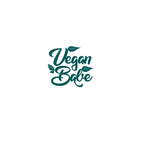 Vegan Babe model alb pe tricou