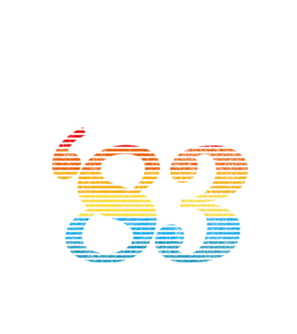 Retro Birthday 1983 model negru pe tricou