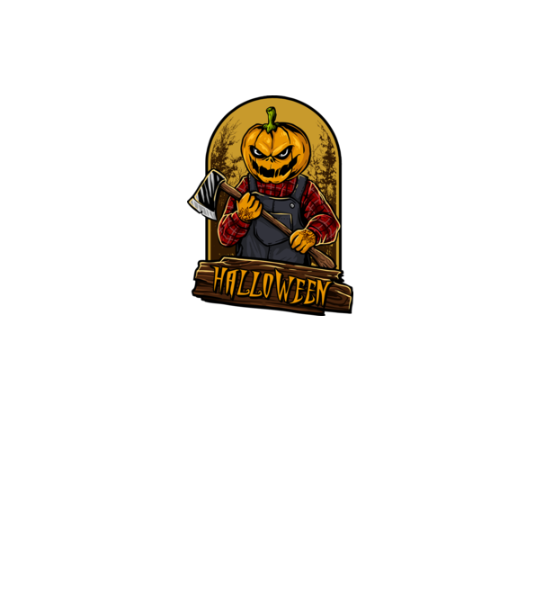 Scary halloween model negru pe tricou