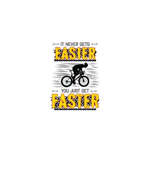 it never gets easier model alb pe tricou