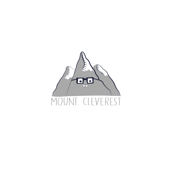 Mount cleverest model negru pe tricou
