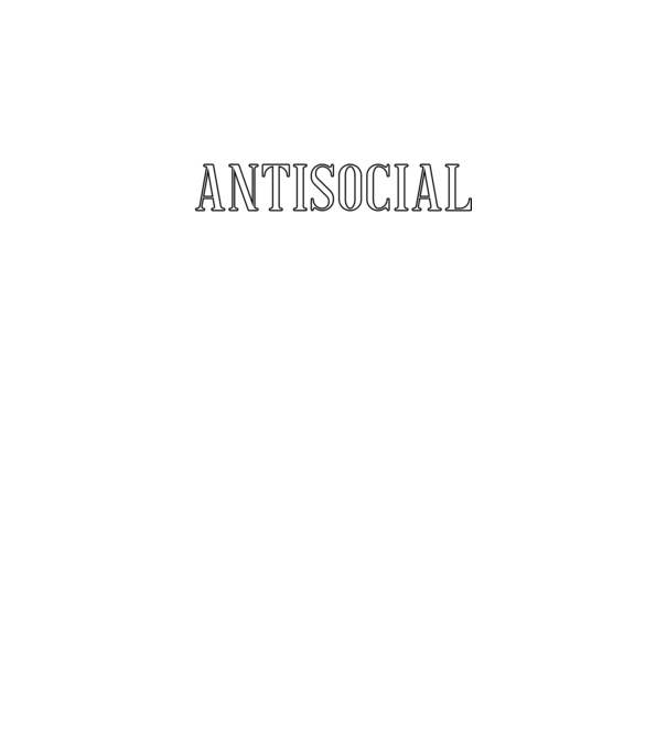 Antisocial model negru pe tricou