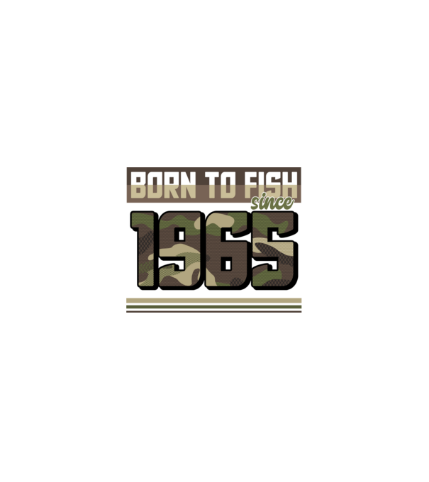 Born to fish since 1965 model nisipiu pe tricou